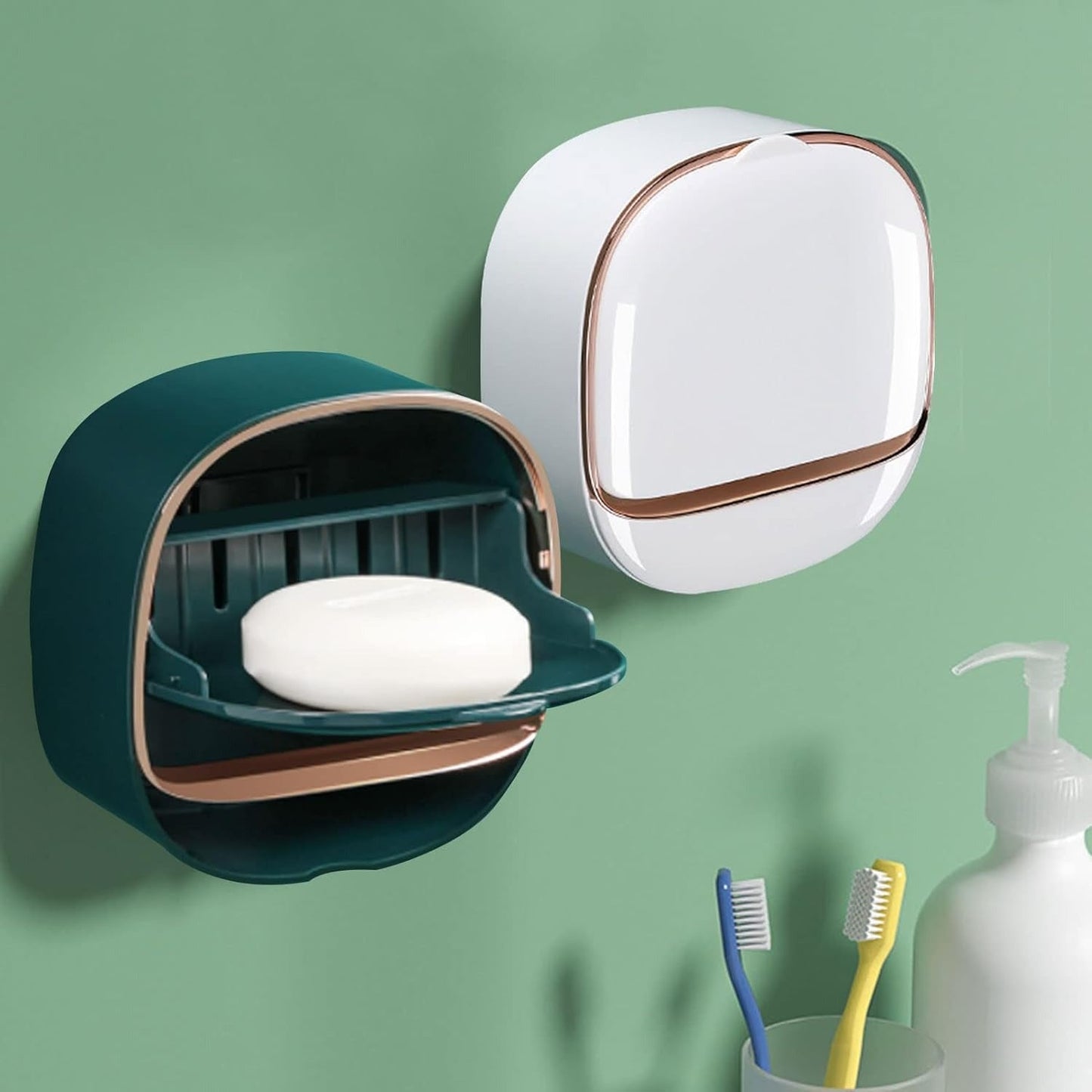 Luxury Wall Mounted Soap Holder With Drain Tray