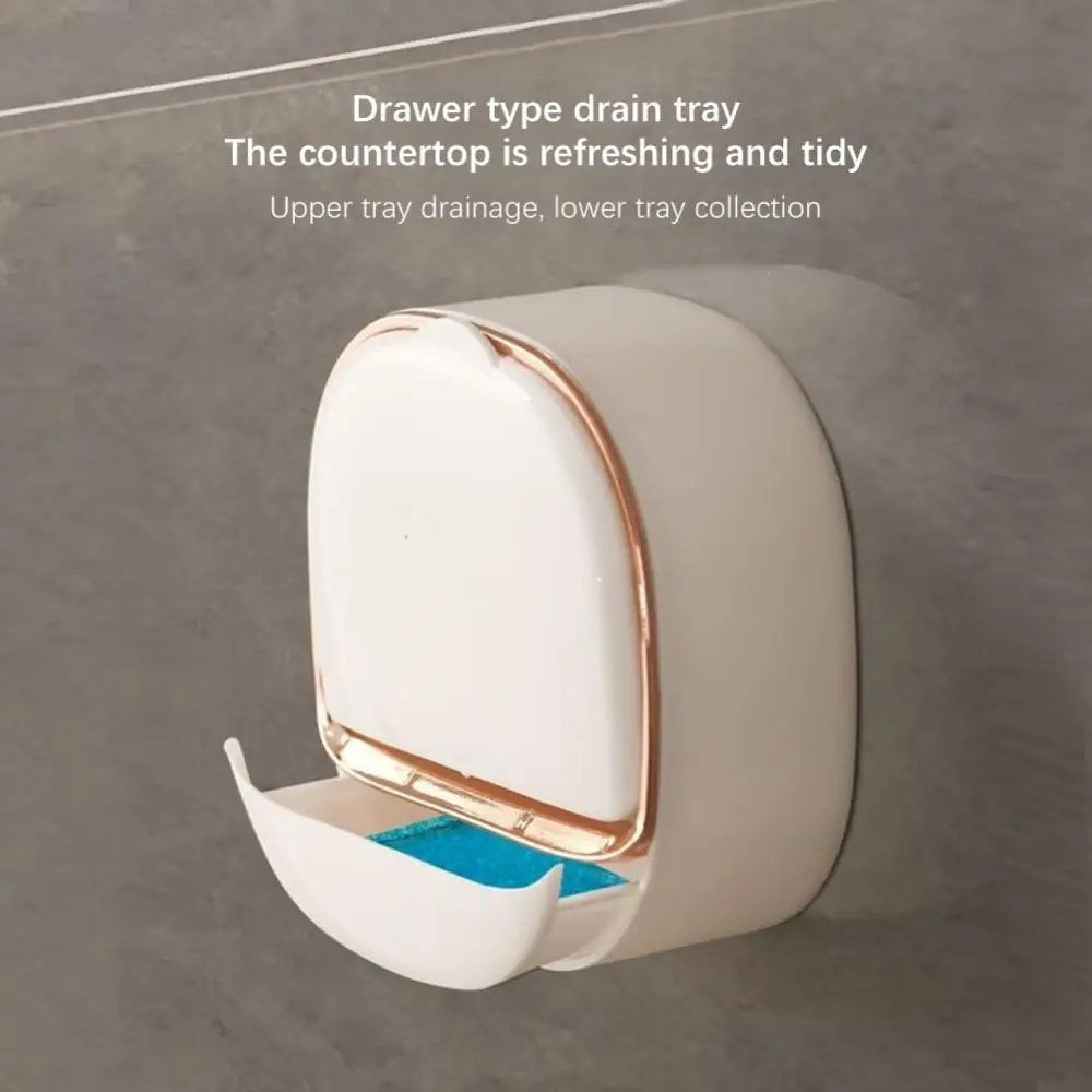 Luxury Wall Mounted Soap Holder With Drain Tray