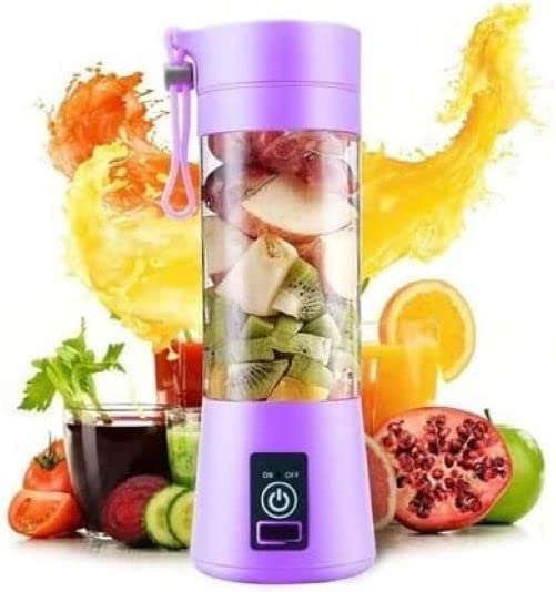 Rechargeable Portable Mini Juicer Blender – 6 Blades, 380ml Outdoor Juicing Cup