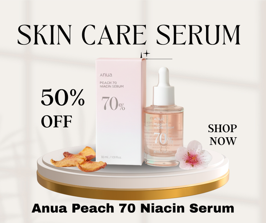 Anua Peach 70 Niacin Serum – Brightening, Hydrating Glass-Skin Serum with 70% Peach Extract & 5% Niacinamide