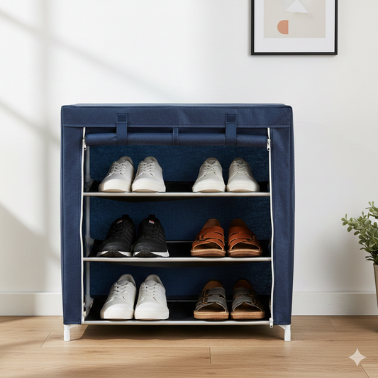 Shoe Rack Organizer Detachable Shoe Rack Multi Layer Non Woven Shoe Cabinet - 3 Layer